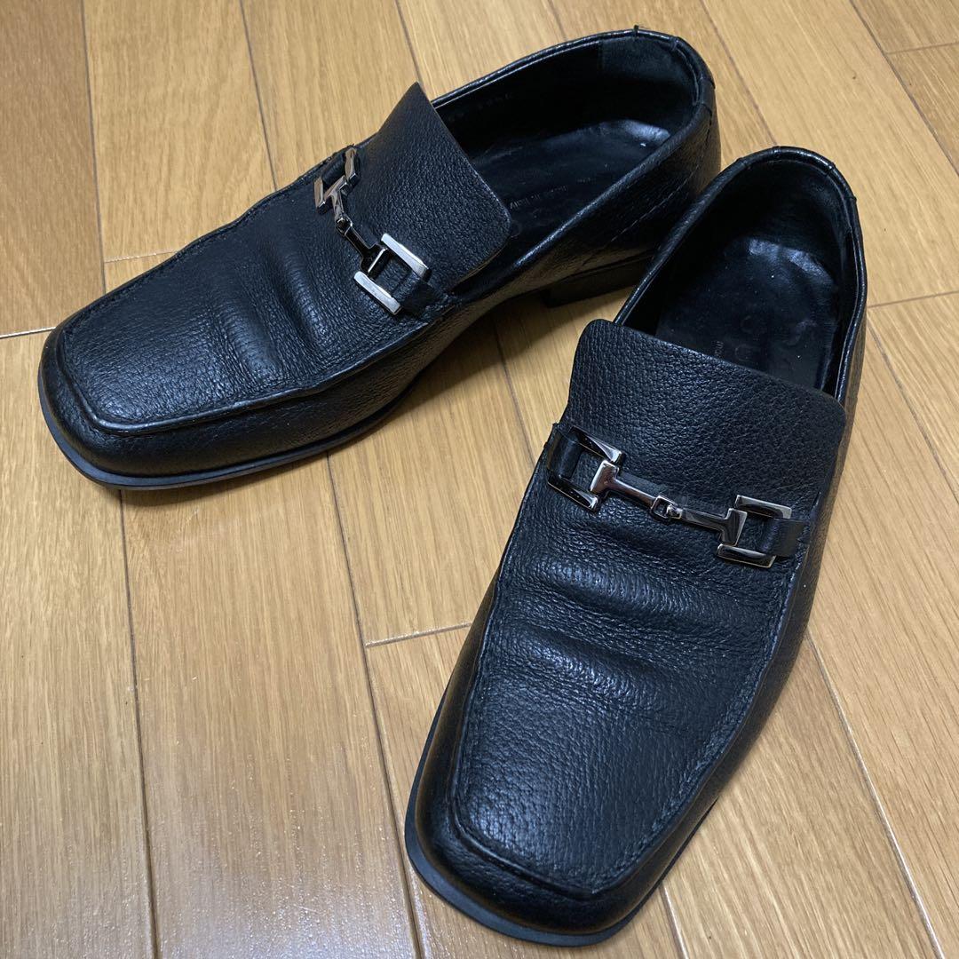 グッチ ホースビットローファー 39 1/2 E ブラック 110 1559