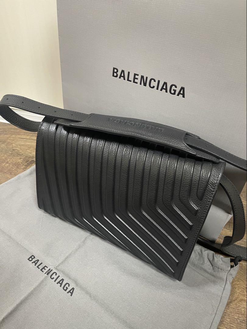 BALENCIAGA ブラックレザー ショルダーバッグ