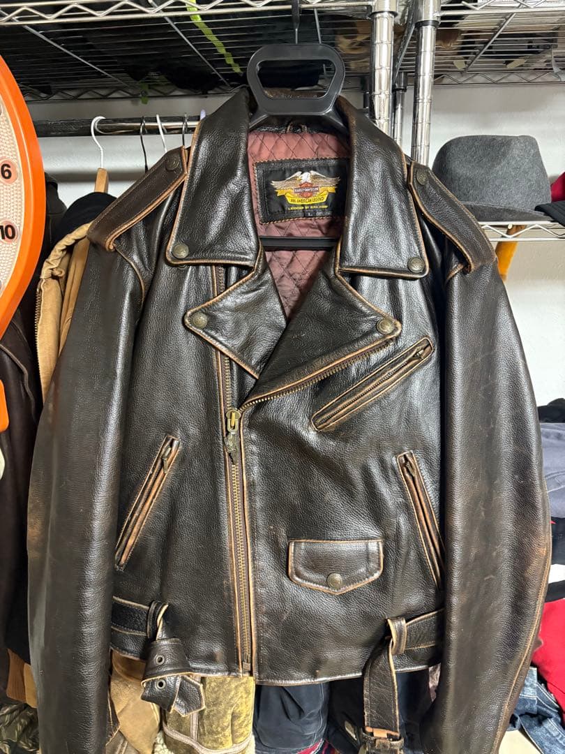 Harley-Davidsonレザー ダブルライダースジャケットL