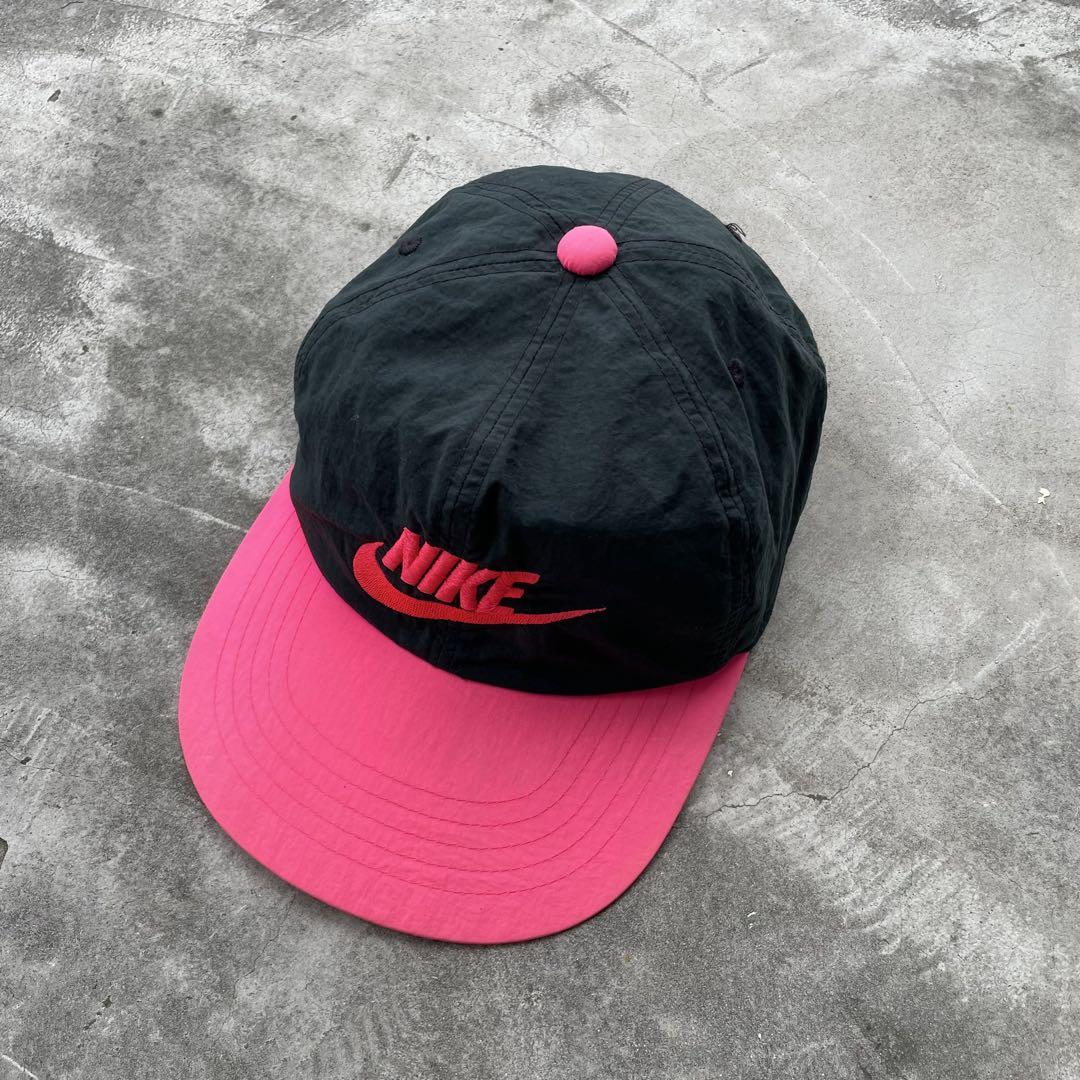 90s Nike キャップ ロゴ レアカラー ピンク 古着 ヴィンテージ