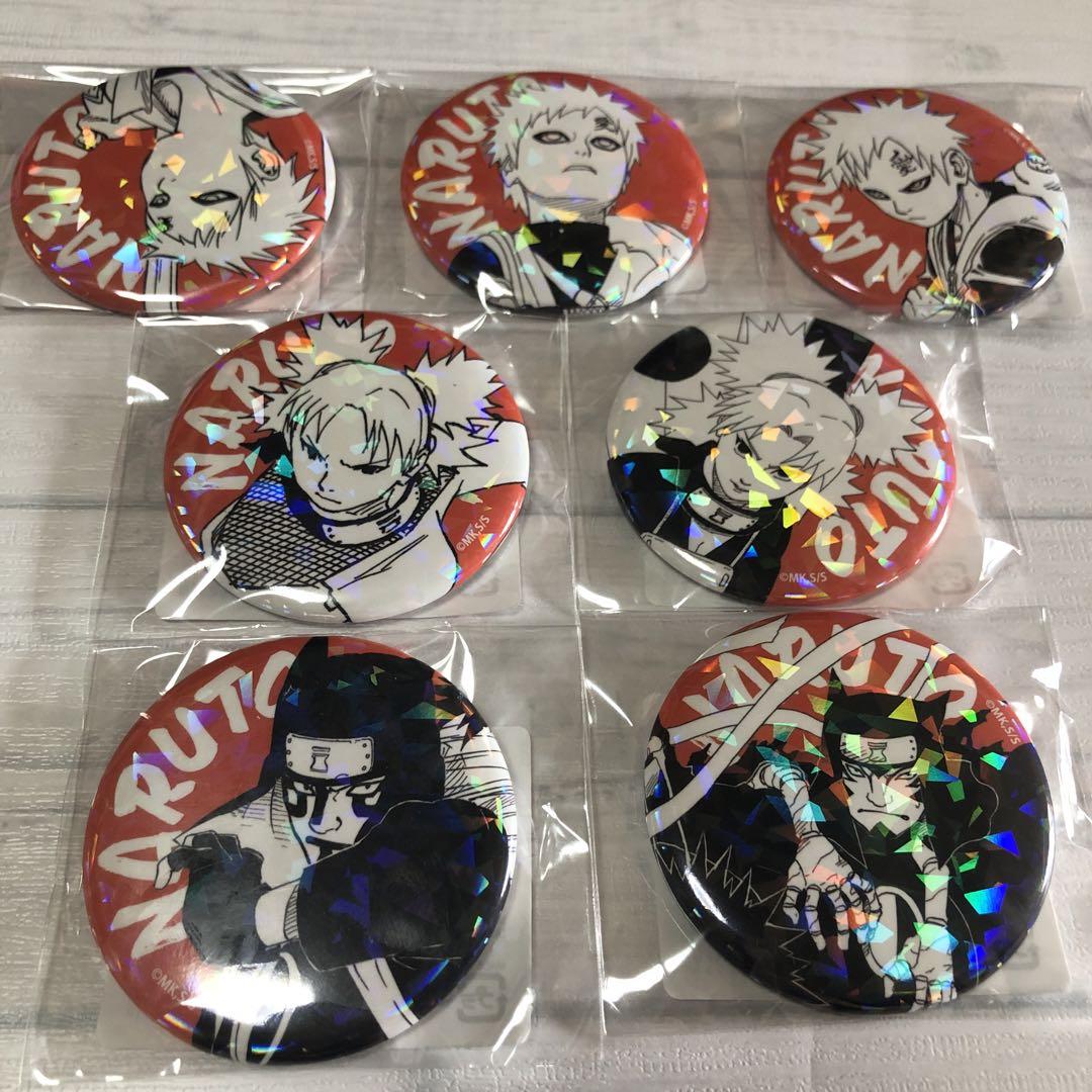 NARUTO ナルト　オールスター缶バッジ　ホロ缶　我愛羅　テマリ　カンクロウ