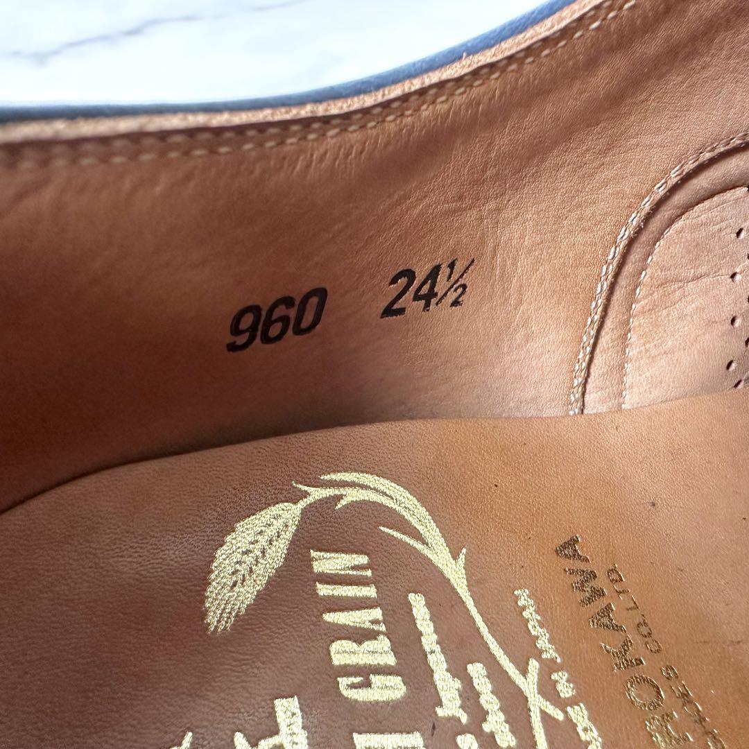 【美品】SCOTCH GRAIN 960 インペリアルⅢ セミブローグ ネイビー