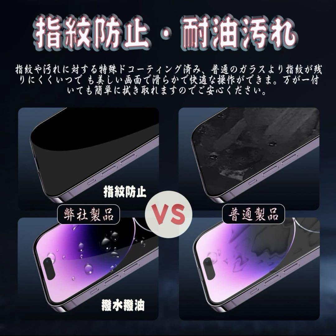 iPhone 14 Pro ガラスフィルム 全面保護 2枚セット 6.1インチ