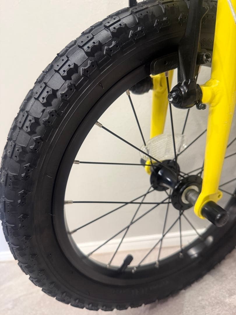 ヨツバサイクル RIDE OASIS 16インチ キッズ自転車 グレー イエロー目立った傷や汚れなし BRIGHTFACE_UK