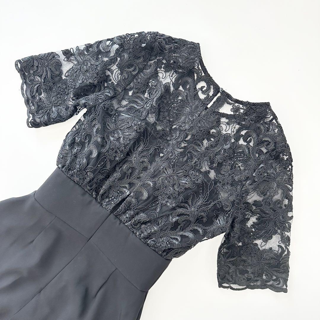 ラグナムーン LADY オーバーレース ワイド パンツ ドレス 黒 M