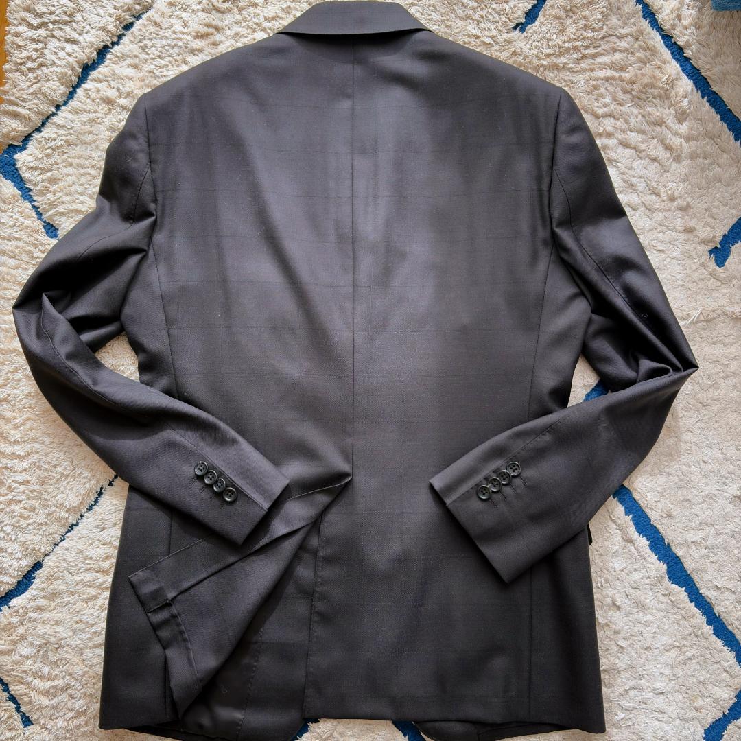 【美品】　DURBAN ダーバン / ブラックスーツセットアップ、　チェック