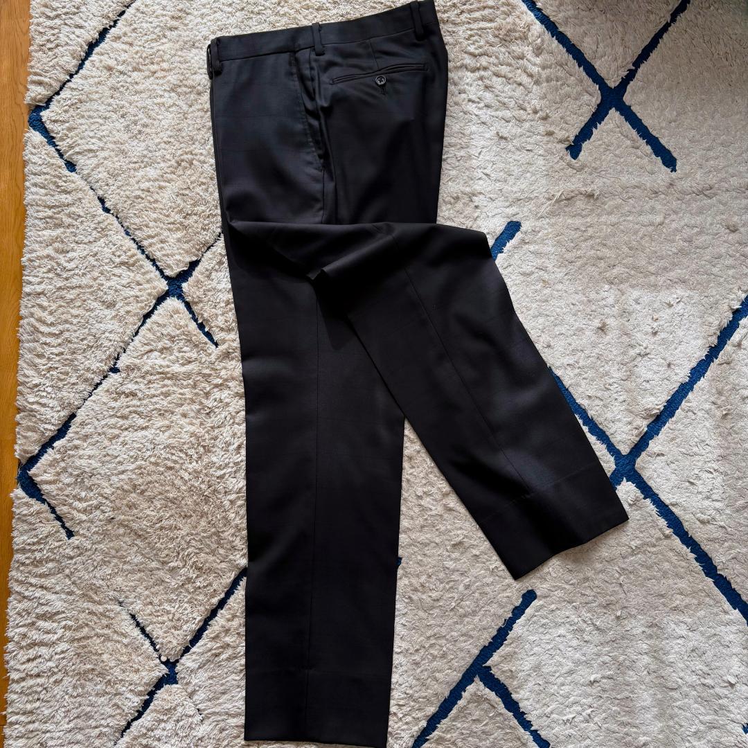 【美品】　DURBAN ダーバン / ブラックスーツセットアップ、　チェック