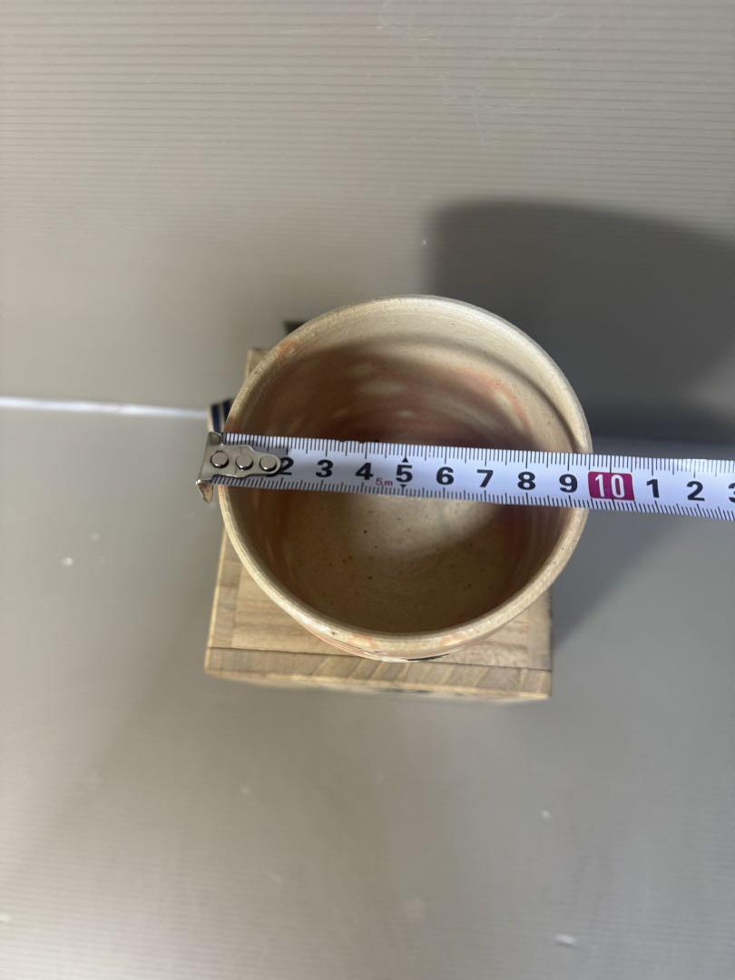 2311 清和窯　立鶴文　筒茶碗