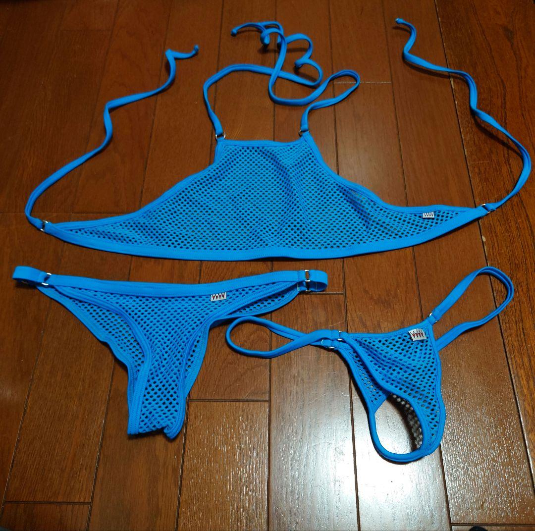 行列のできるレビュー商品、集めました。高評価アイテム wicked weasel 青メッシュビキニ3点セット - メルカリ 水着・ラッシュガード