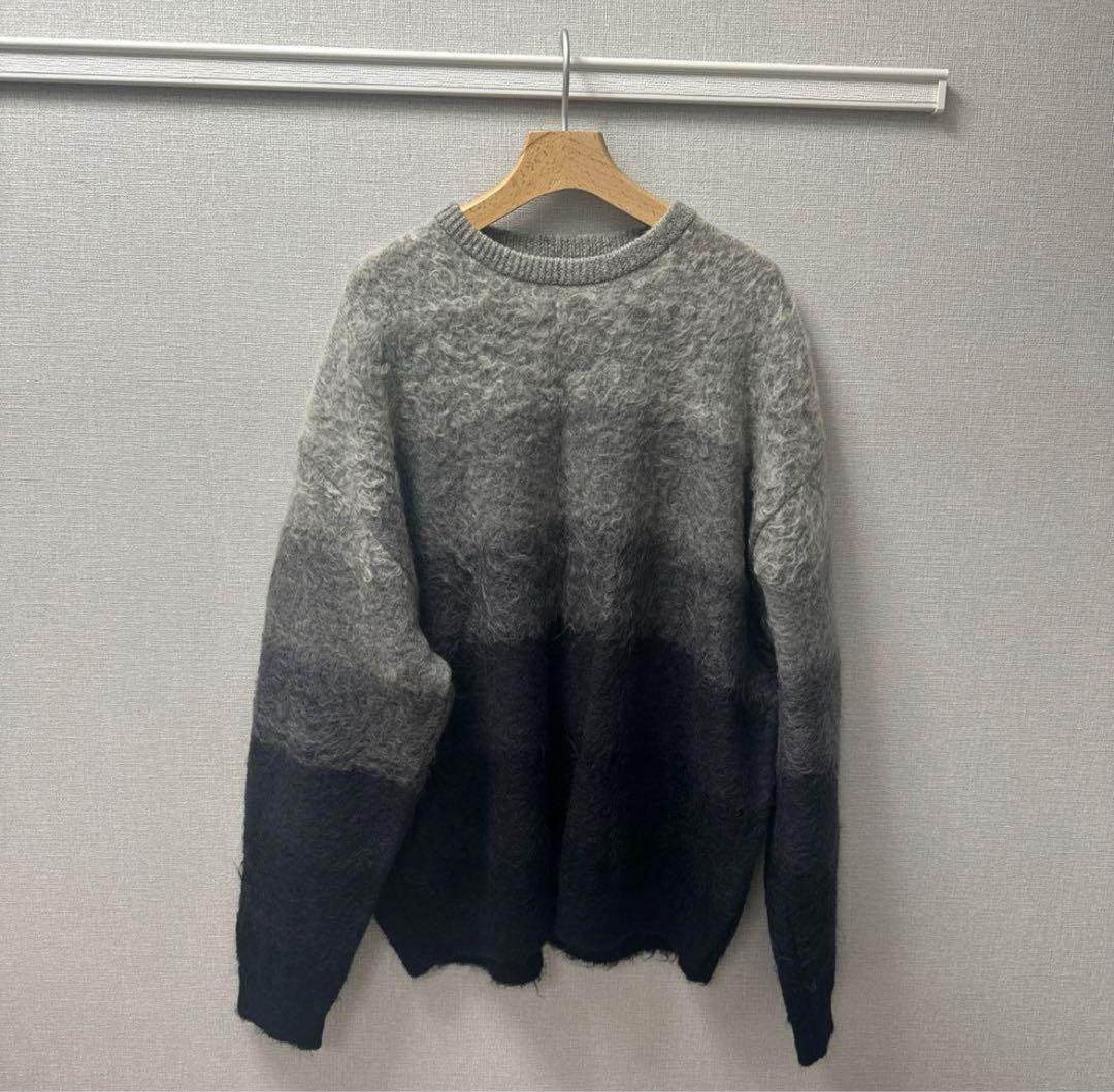 yoke 別注 MOHAIR BORDER CREWNECK SWEATER