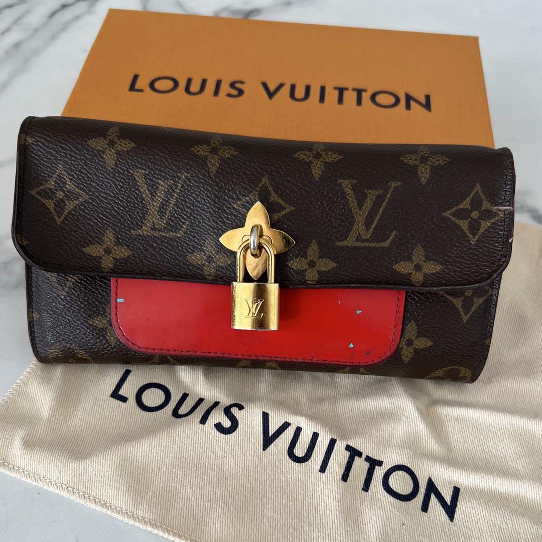Louis Vuitton 長財布 ブラウン/レッド ルイヴィトン Louis Vuitton 長財布 ブラウン レッド - メルカリ