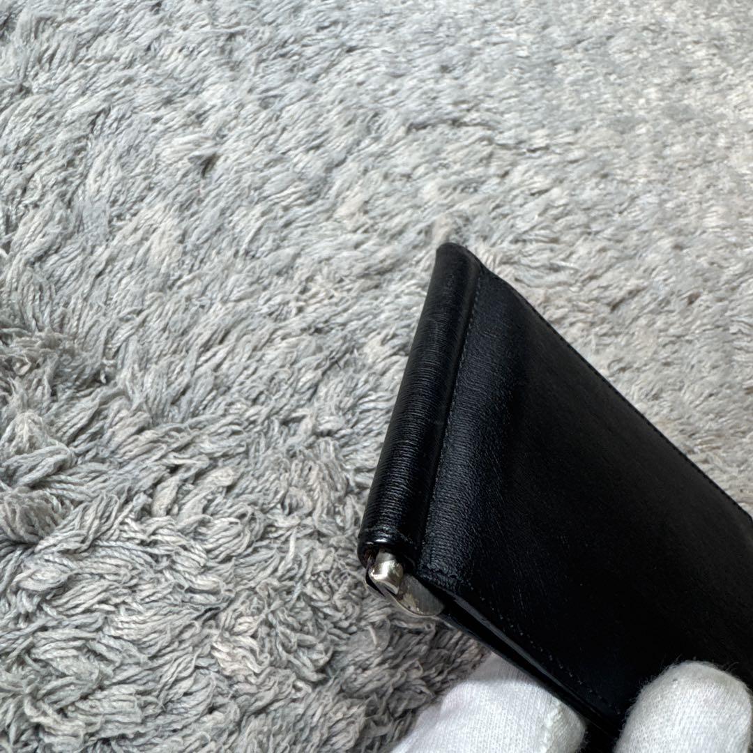 dunhill ダンヒル マネークリップ 二つ折り財布 レザー ブラック
