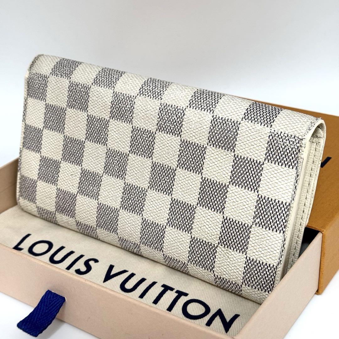 美品✨️ルイヴィトン　ダミエ　アズール　ポルトフォイユ　サラ　長財布　折り財布