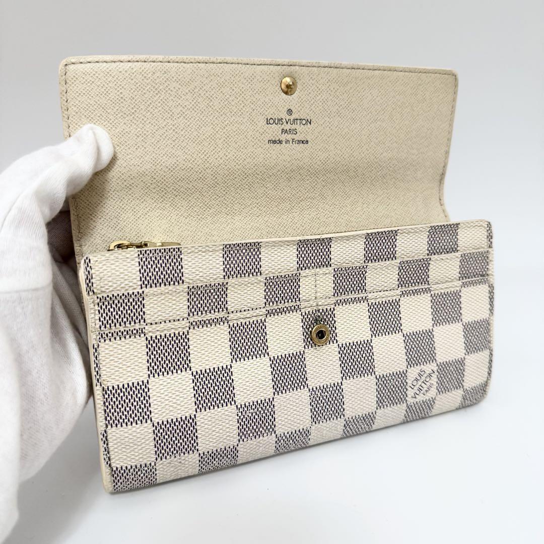 美品✨️ルイヴィトン　ダミエ　アズール　ポルトフォイユ　サラ　長財布　折り財布