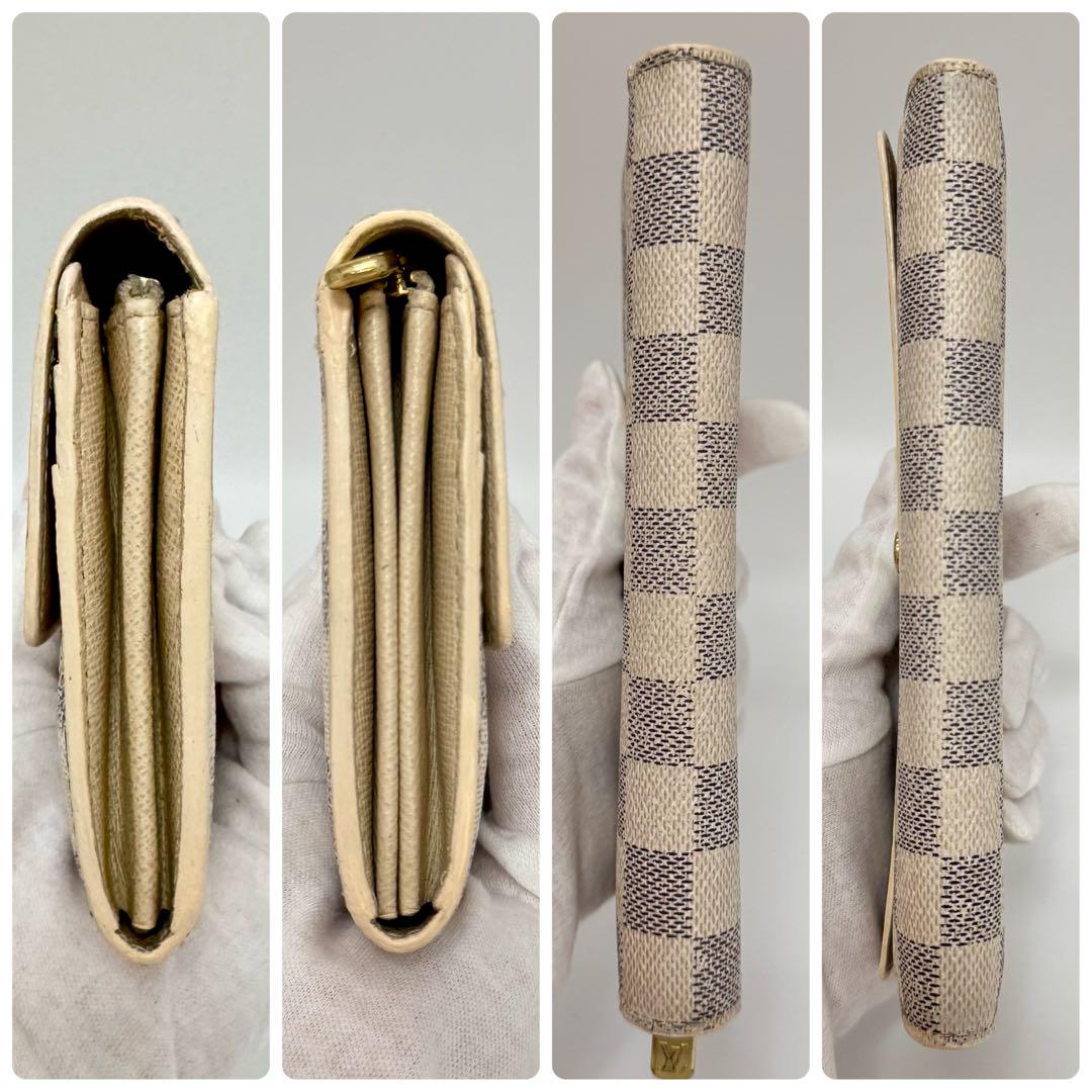美品✨️ルイヴィトン　ダミエ　アズール　ポルトフォイユ　サラ　長財布　折り財布