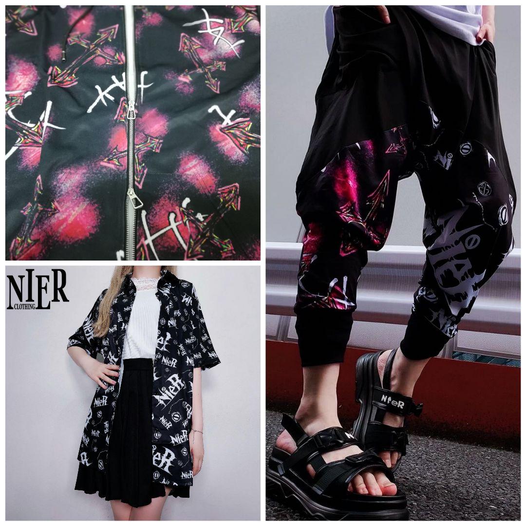 NieR 非売品D0UBLE ZIP PARKA+サルエルパンツ+総柄シャツ NieR 非売品D0UBLE ZIP PARKA+サルエルパンツ+総柄シャツ