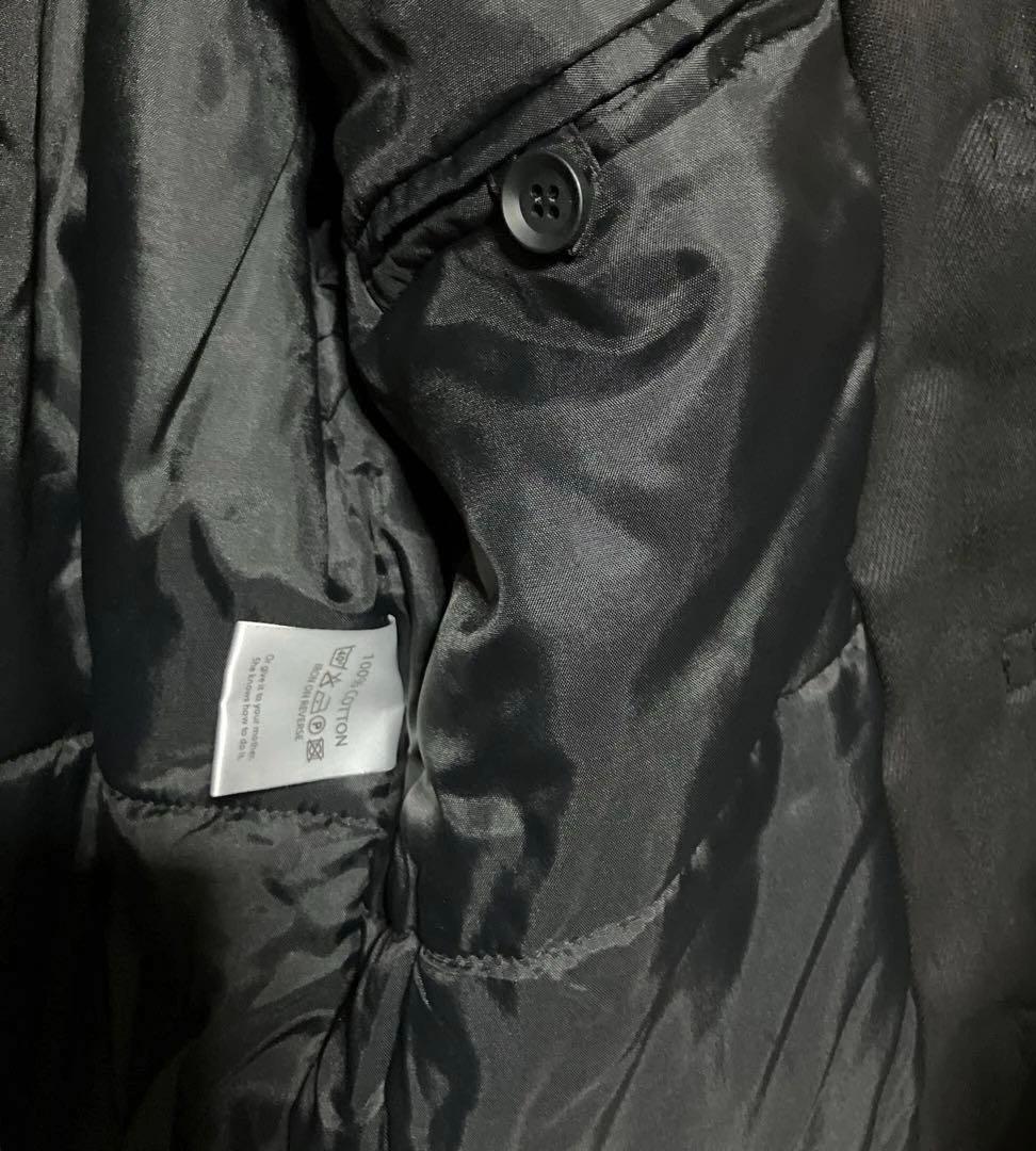 【レア古着】pqmvイタリア製 ブラックデニム中綿ジャケット 48 【レア古着】pqmvイタリア製 ブラックデニム中綿ジャケット 48