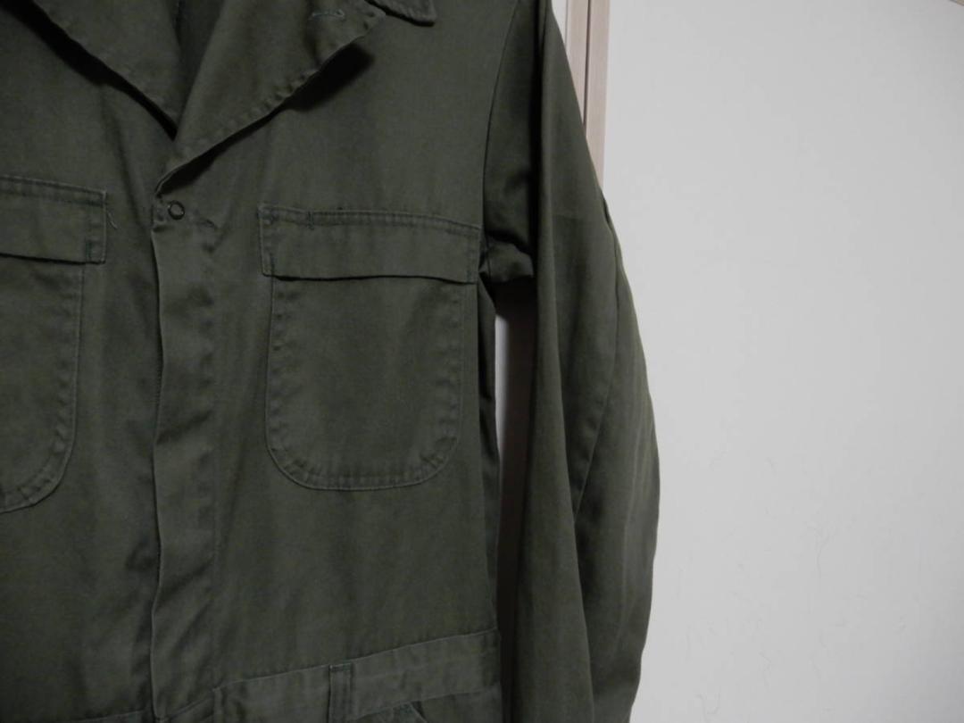 米軍放出品90'sヴィンテージ ミリタリーオーバーオールセージグリーンUS42L