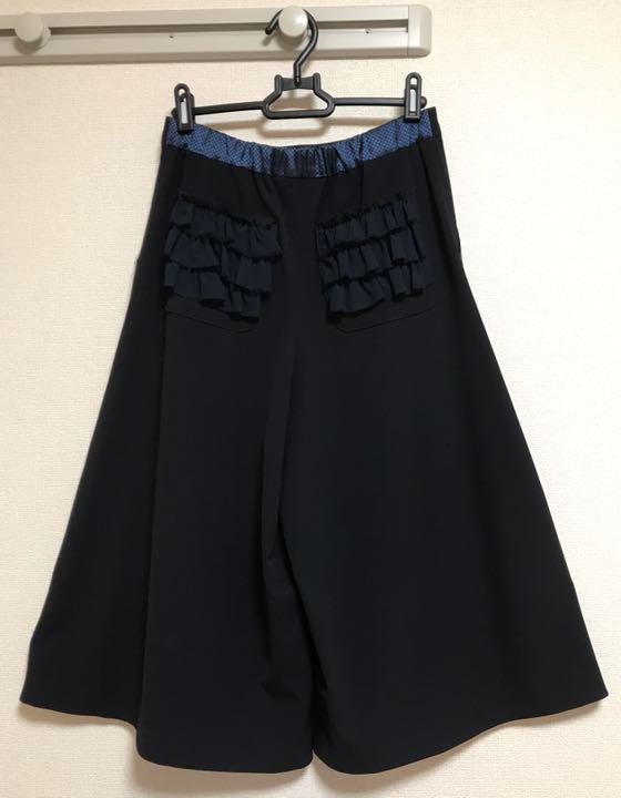 SRIC テンセルデニムバックフリルガウチョパンツ