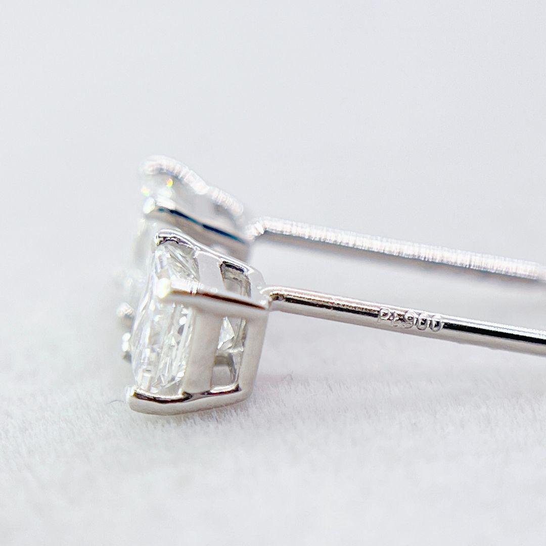 Tキラキラ スクウェアカット 天然ダイヤ 計0.468ct   PT900 Tキラキラ スクウェアカット 天然ダイヤ 計0.468ct PT900