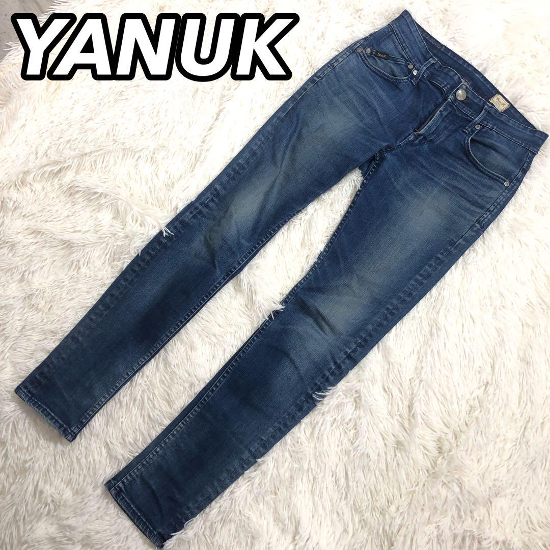 YANUK　NEIL　デニムパンツ　ストレッチ　ブルー　W28　レディース