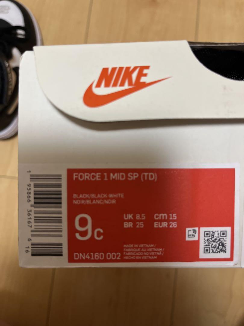 NIKE×STUSSY KIDS AIR FORCE 1 MID 15cm 新品