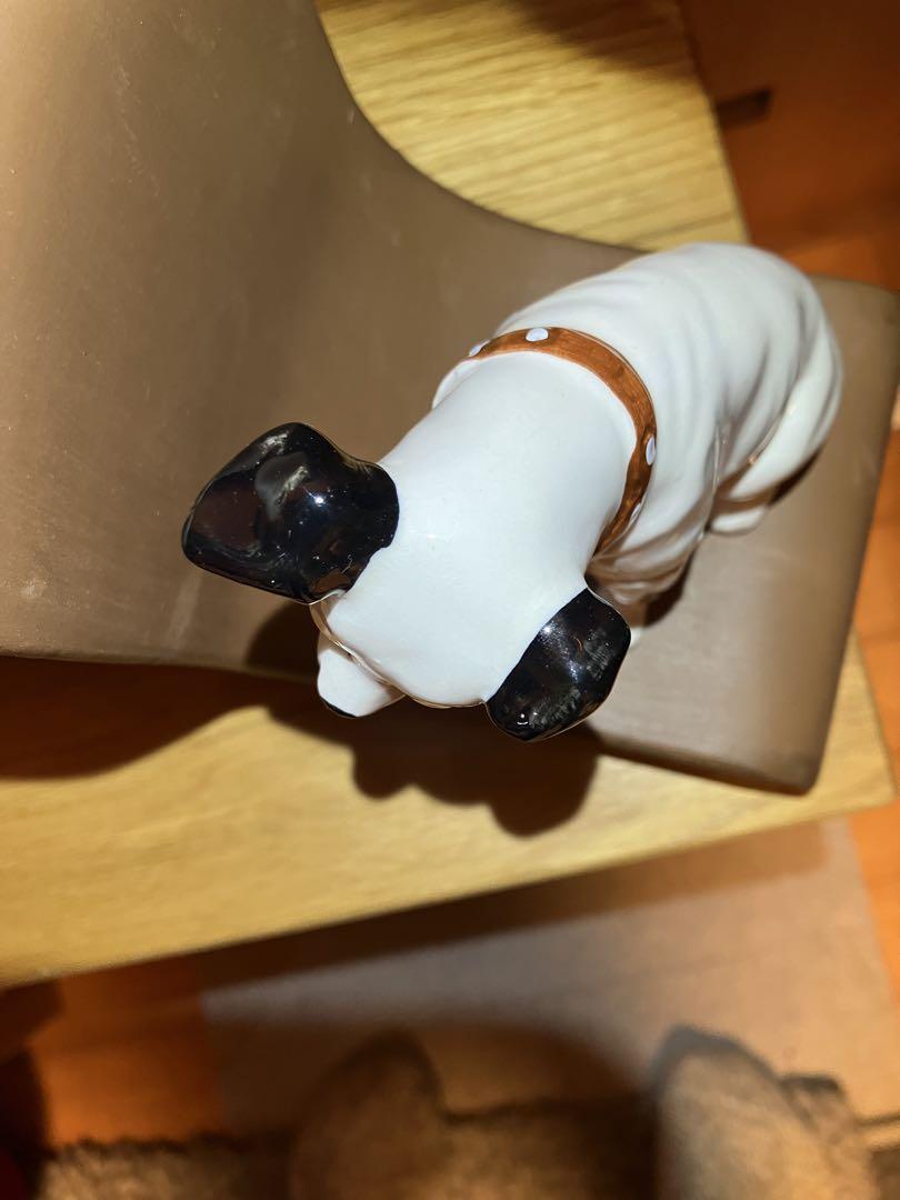 ビクター犬　ニッパー君　ペア陶器製ブックエンド【美品　希少価値】