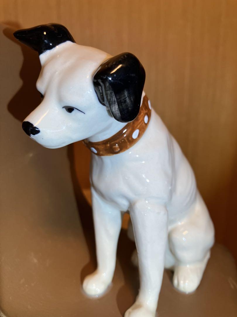 ビクター犬　ニッパー君　ペア陶器製ブックエンド【美品　希少価値】
