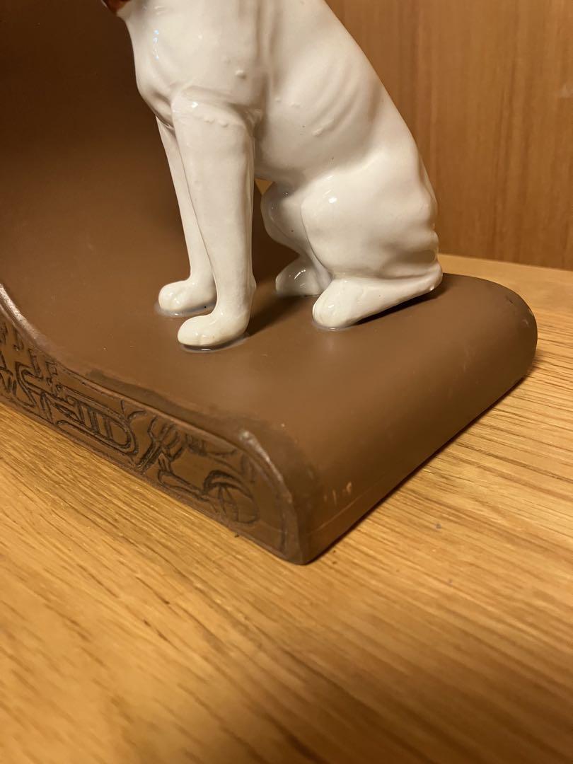 ビクター犬　ニッパー君　ペア陶器製ブックエンド【美品　希少価値】