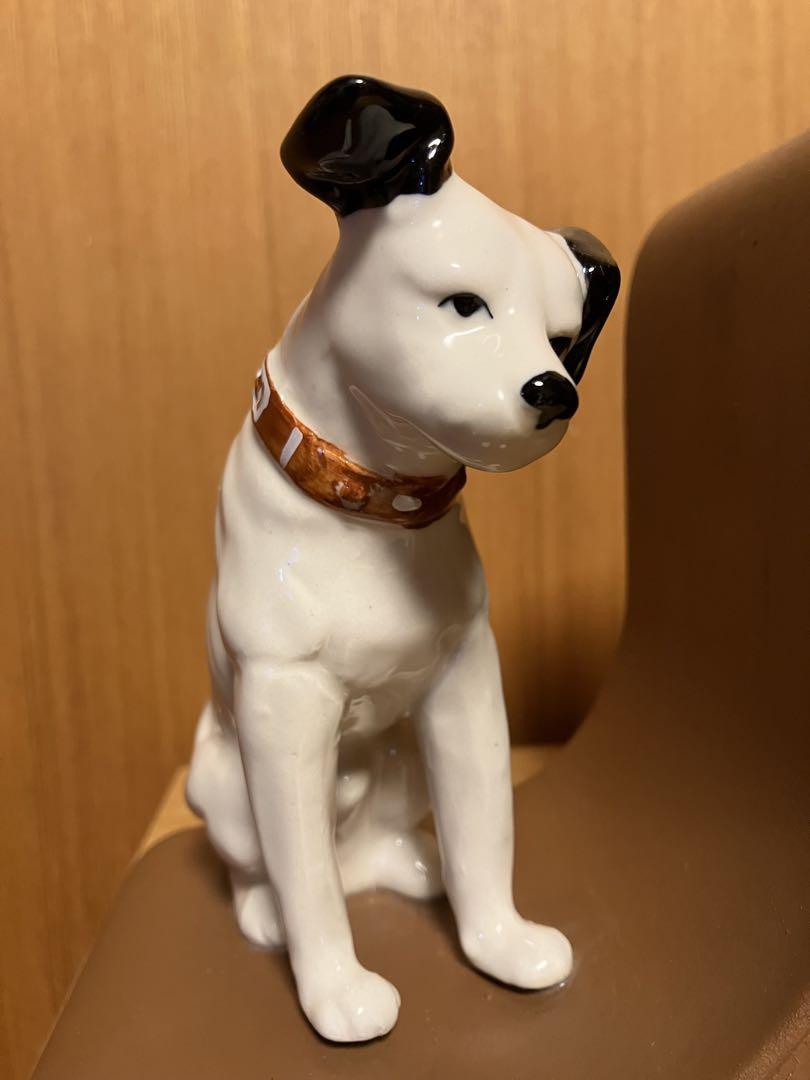 ビクター犬　ニッパー君　ペア陶器製ブックエンド【美品　希少価値】