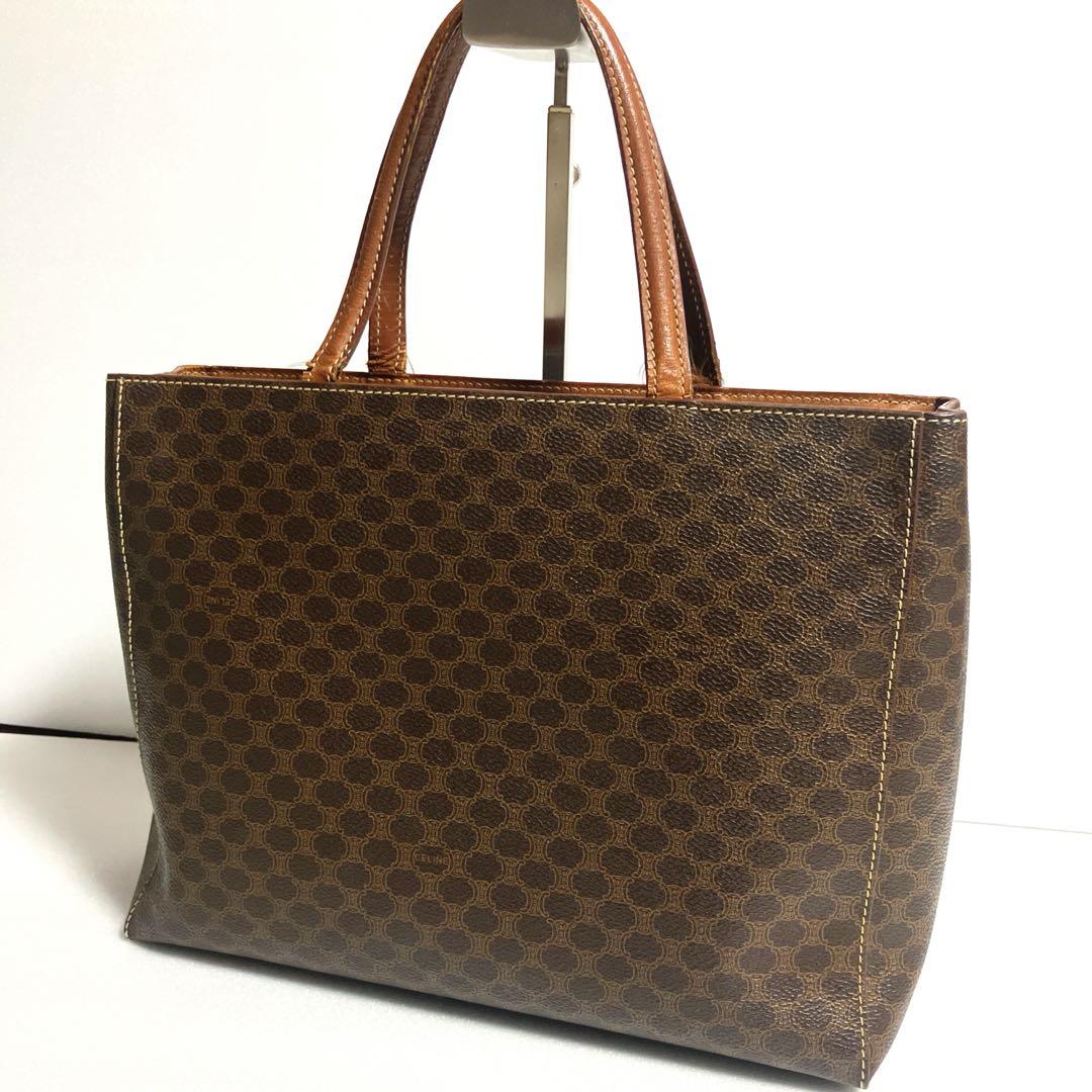 CELINE セリーヌ ハンドバッグ マカダム柄 スクエアバック バッグ