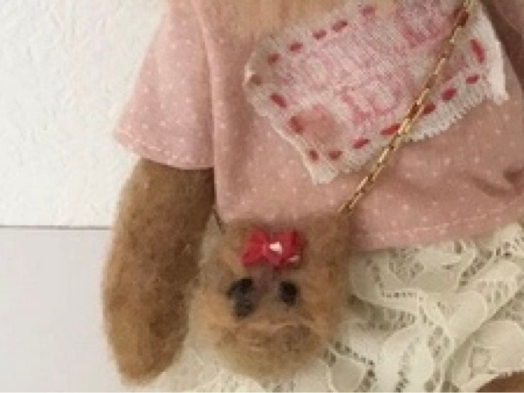 ハンドメイド 羊毛フェルト犬 おしごとdog アイドルのヨーキー 羊毛