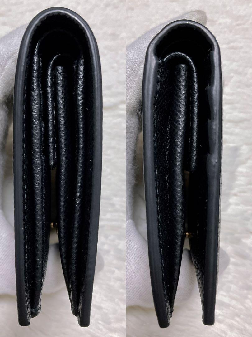 ♡超極美品♡フェラガモ ダブルガンチーニ 二つ折り財布 コンパクトウォレット 黒 ♡超極美品♡フェラガモ ダブルガンチーニ 二つ折り財布