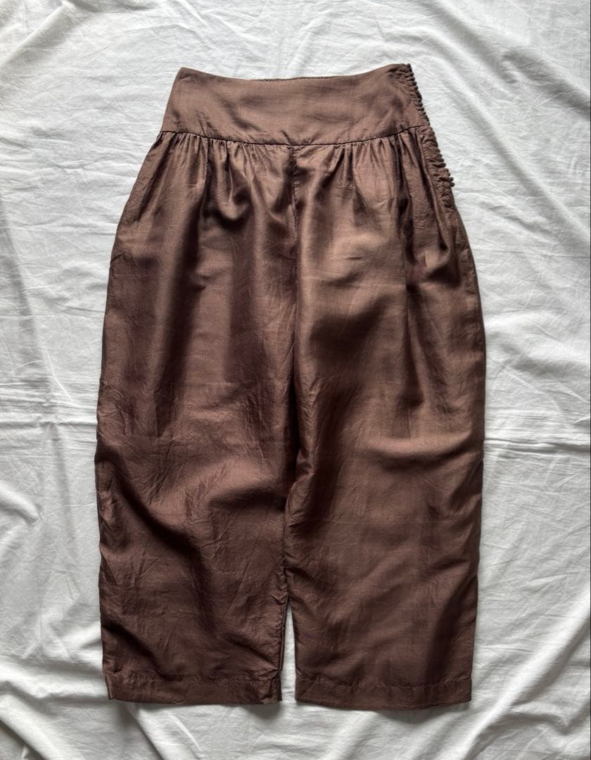 BUNON ブノン ワイドベルトパンツ チョコレートM