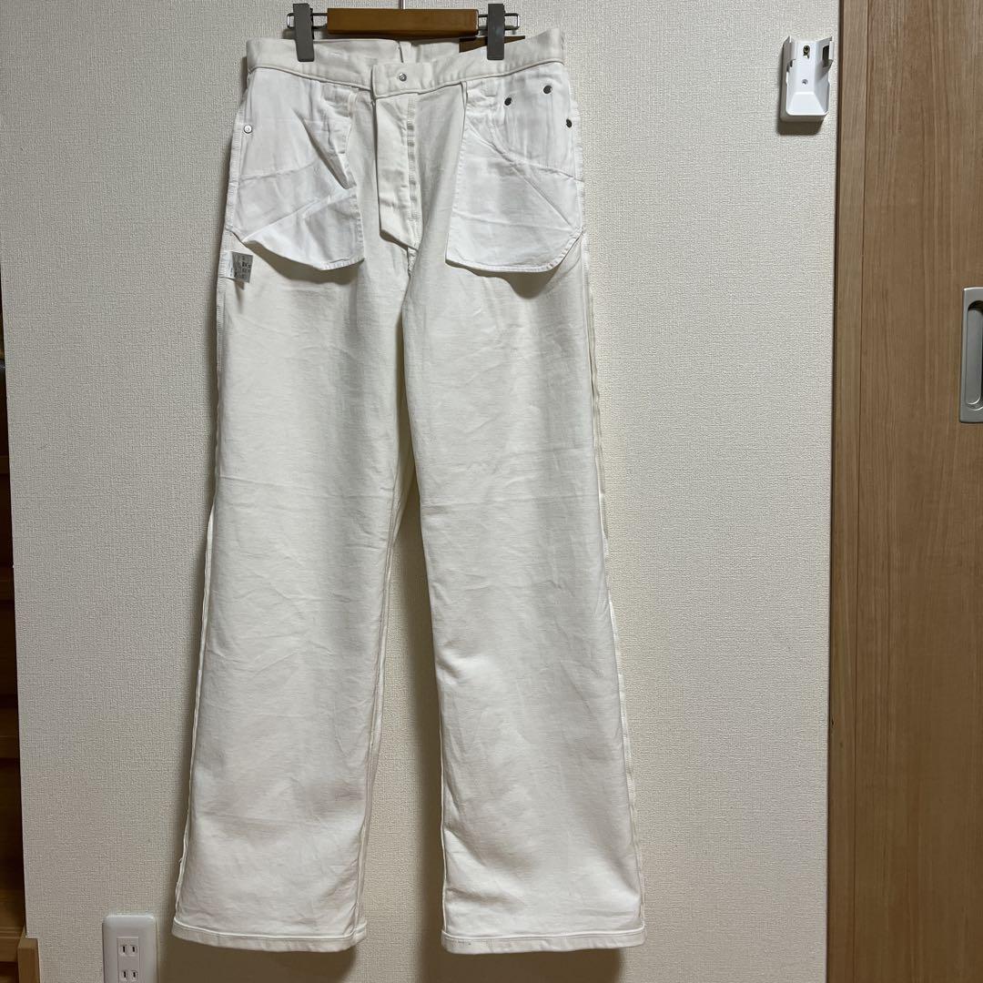 ほぼ新品☆ Deuxieme Classeホワイト タックバギーデニム38