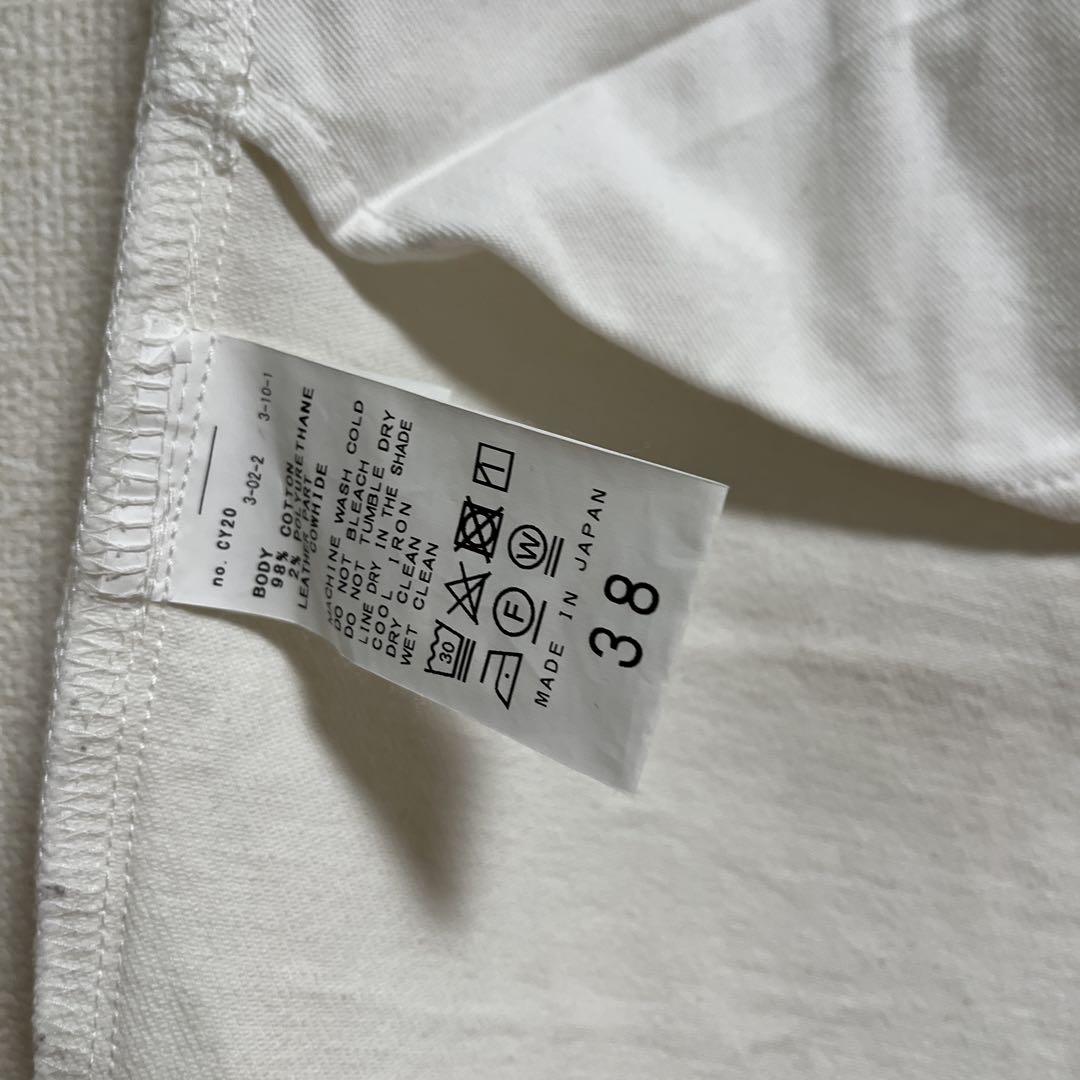 ほぼ新品☆ Deuxieme Classeホワイト タックバギーデニム38