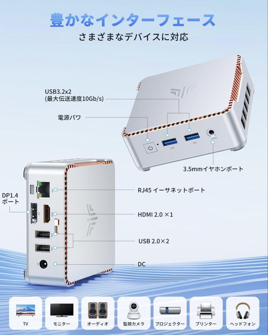 ミニpc N150 16GB+512GB SSD Windows11