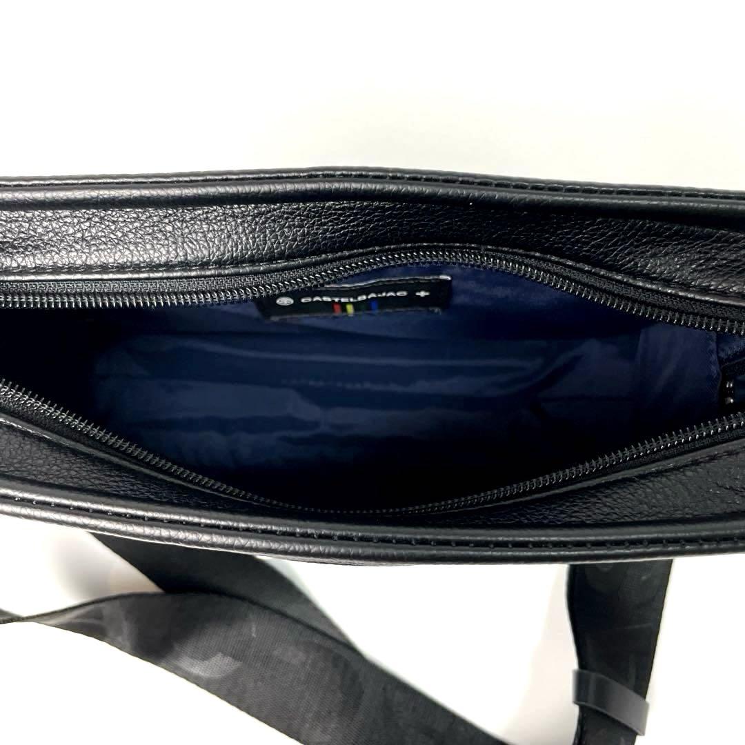 【未使用級】カステルバジャック 完売品 ダナン ショルダーバッグ レザー 黒
