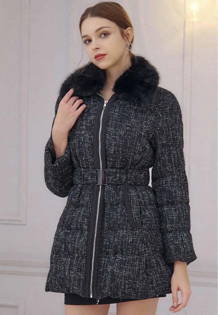 通販 激安 新品】riu Tweed ツイードダウンコートRちゃん coat down ジャケット・アウター