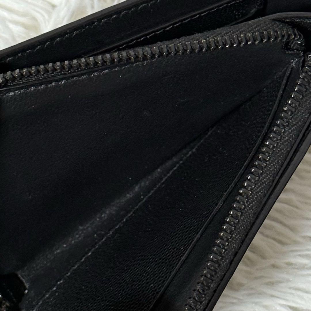 ⭐️未使用級⭐️　サンローラン　YSL カサンドラ　二つ折り財布　ブラック