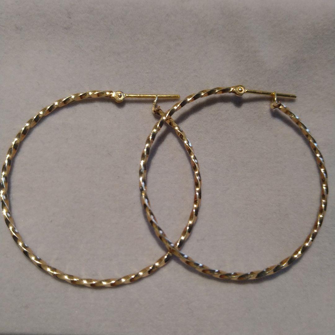 テイクアップピュア K18 K10 フープ ねじりフープピアス ネックレスTAKE-UP pure