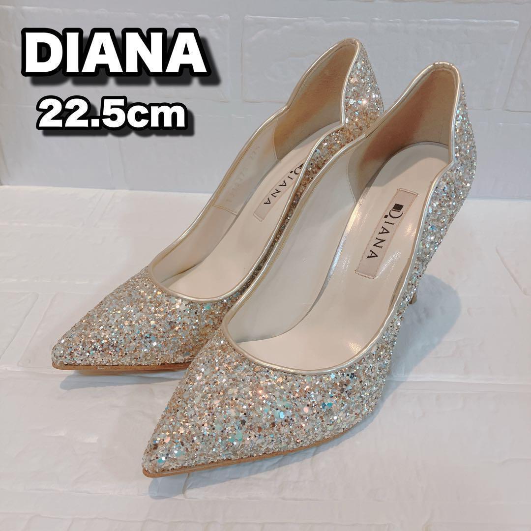 【✨マナ✨】DIANA フラワーカット グリッター ハイヒール パンプス