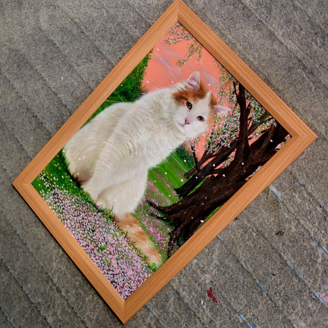 アクリル画 桟橋の猫 A2の通販 by ghost painter's shop｜ラクマ