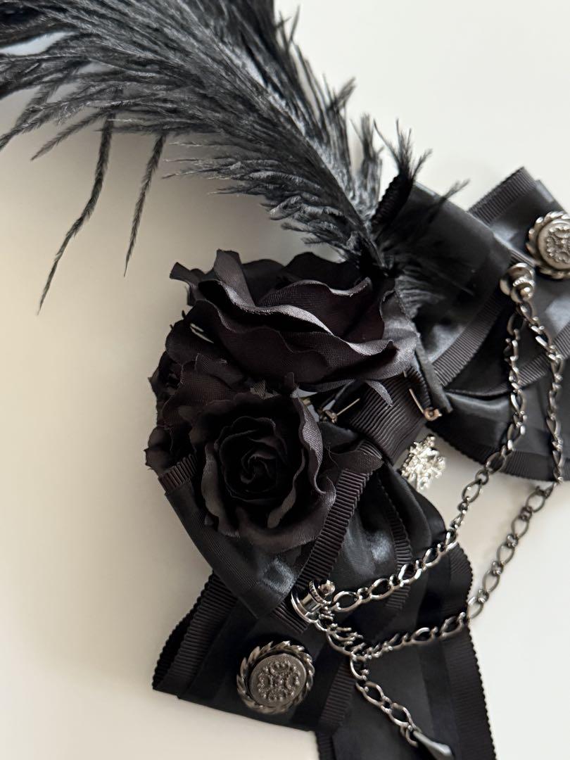アリパイ La petit chaperon noir リボンクリップ 黒×黒 ヘア