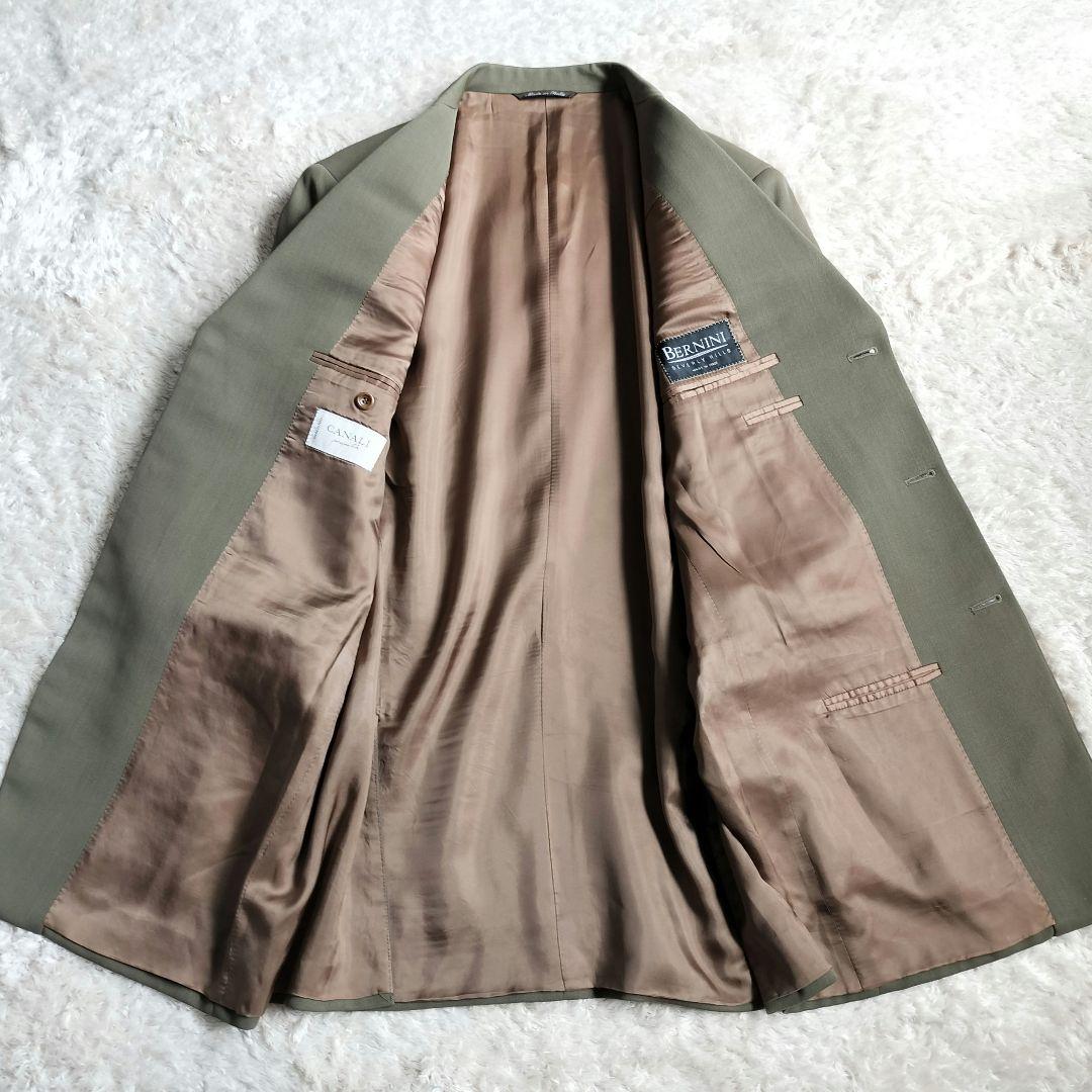 CANALI カナーリ　イタリア製 ネイビー　セットアップ　ストライプ44 ブルースーツ・ストライプのコーディネート（CANONICO）｜487