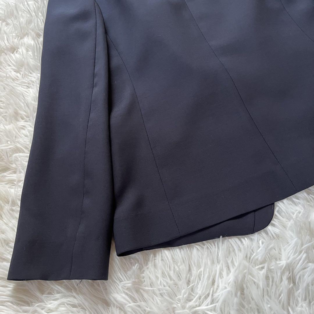 極美品✨ボールジィ　コンフォートストレッチ ノーカラージャケット　ネイビー
