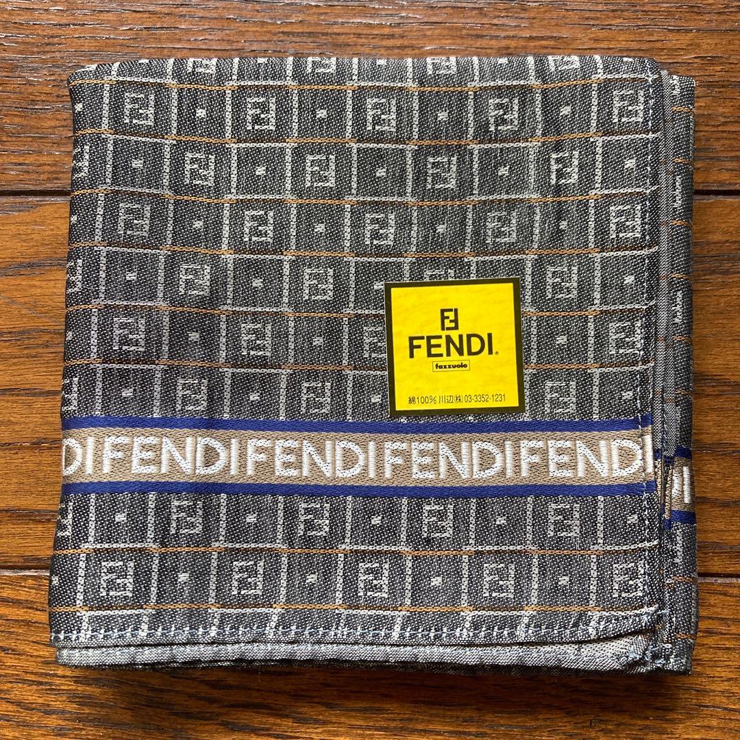 新品 デッドストック 90s FENDI フェンディ ハンカチ 2枚セット FF