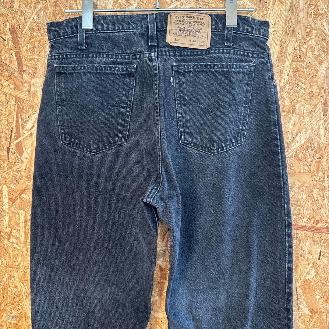 90s Levi's 550 black denim pantsリーバイス