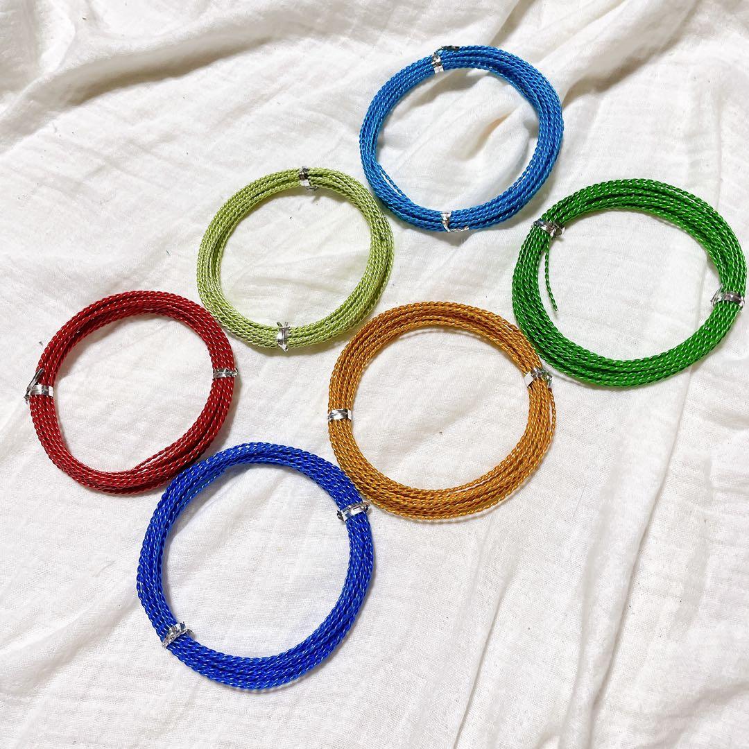 アルミワイヤー アルミ線 ツイスト形 カラフル 6色 アクセサリーワイヤー アルミワイヤー アルミ線 ツイスト形 カラフル 6色 アクセサリーワイヤー