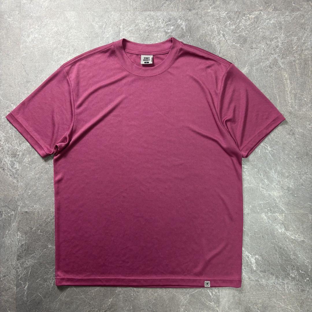 STACY ADAMS〈カラーTシャツ ピンク レーヨンポリ L〉